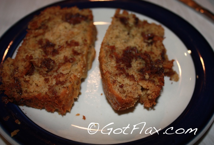 Flaxseed Banana Bread, flax banana bread, banana bread with flax, flax seed banana bread