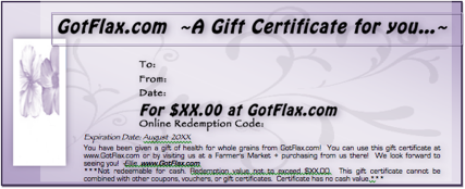 Flax Gift Certificate